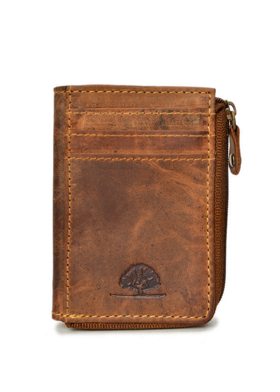 Vintage original Karten RV-Münzbörse Leder